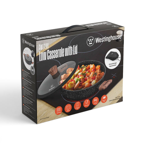 Low Casserole with Glass Lid