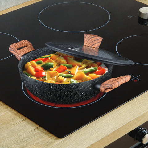 Deep Kadhai with Glass Lid