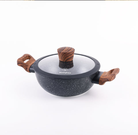 Deep Kadhai with Glass Lid